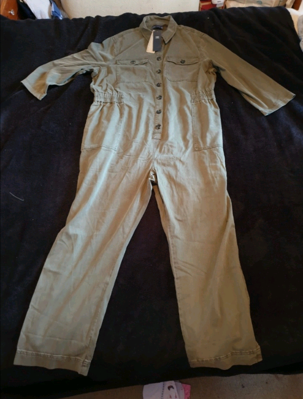 m&s khaki jumpsuit